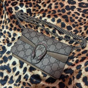 Gucci Brown Crossbody Bag with Black Accents
